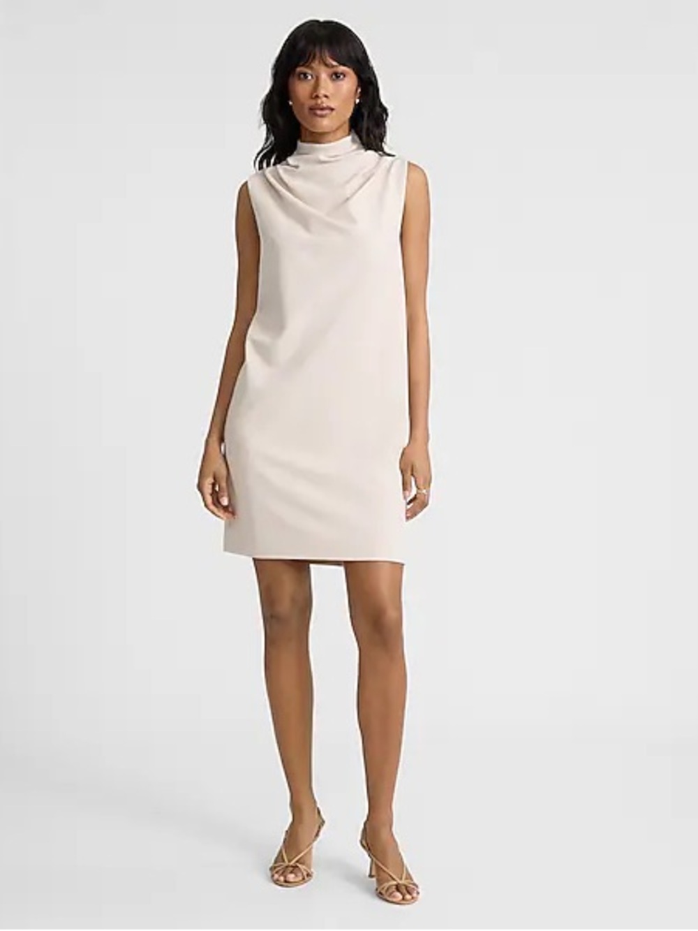 NWT Express Mock Cowl Neck Sleeveless Mini Dress